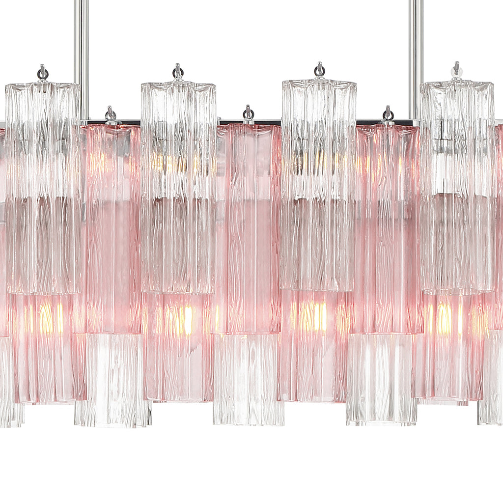 Crystorama Addis 14 Light Polished Chrome Linear Chandelier