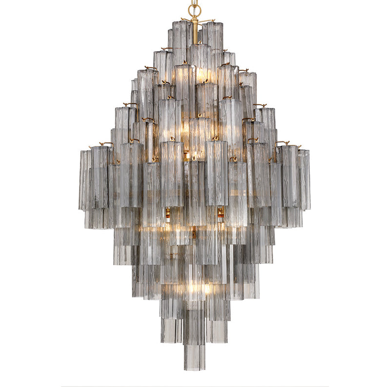 Crystorama Addis 20 Light Aged Brass Chandelier