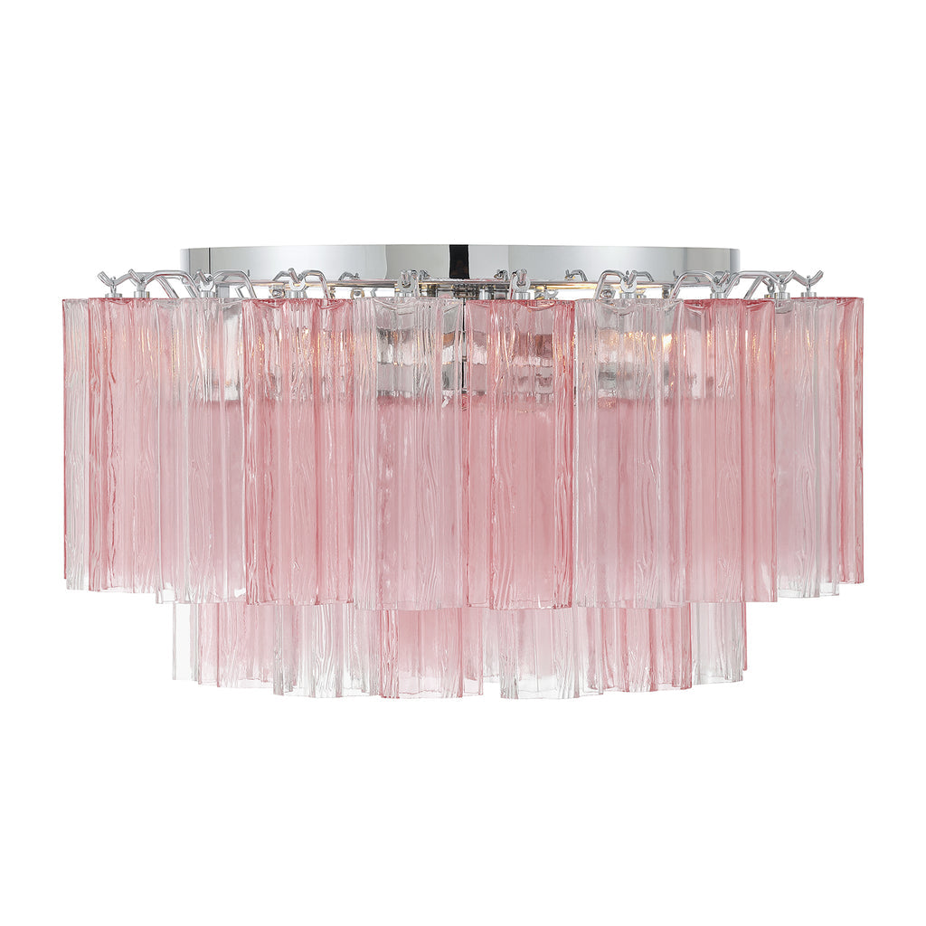 Crystorama Addis 7 Light Polished Chrome Flush Mount