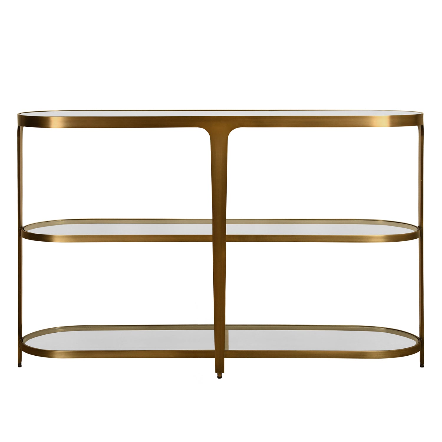 Worlds Away Addison Brass Console Table