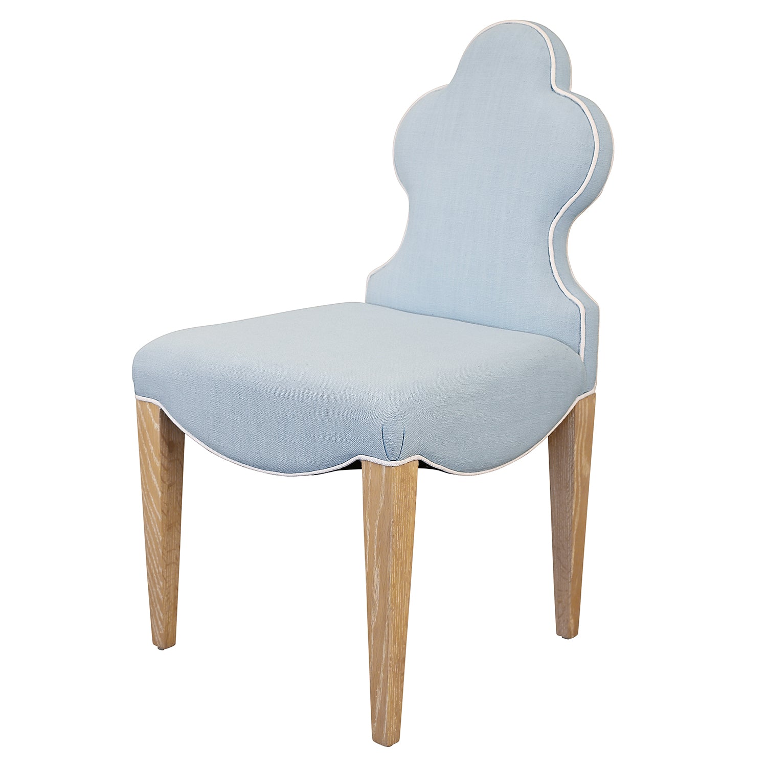 Worlds Away Adelaide Light Blue Dining Chair