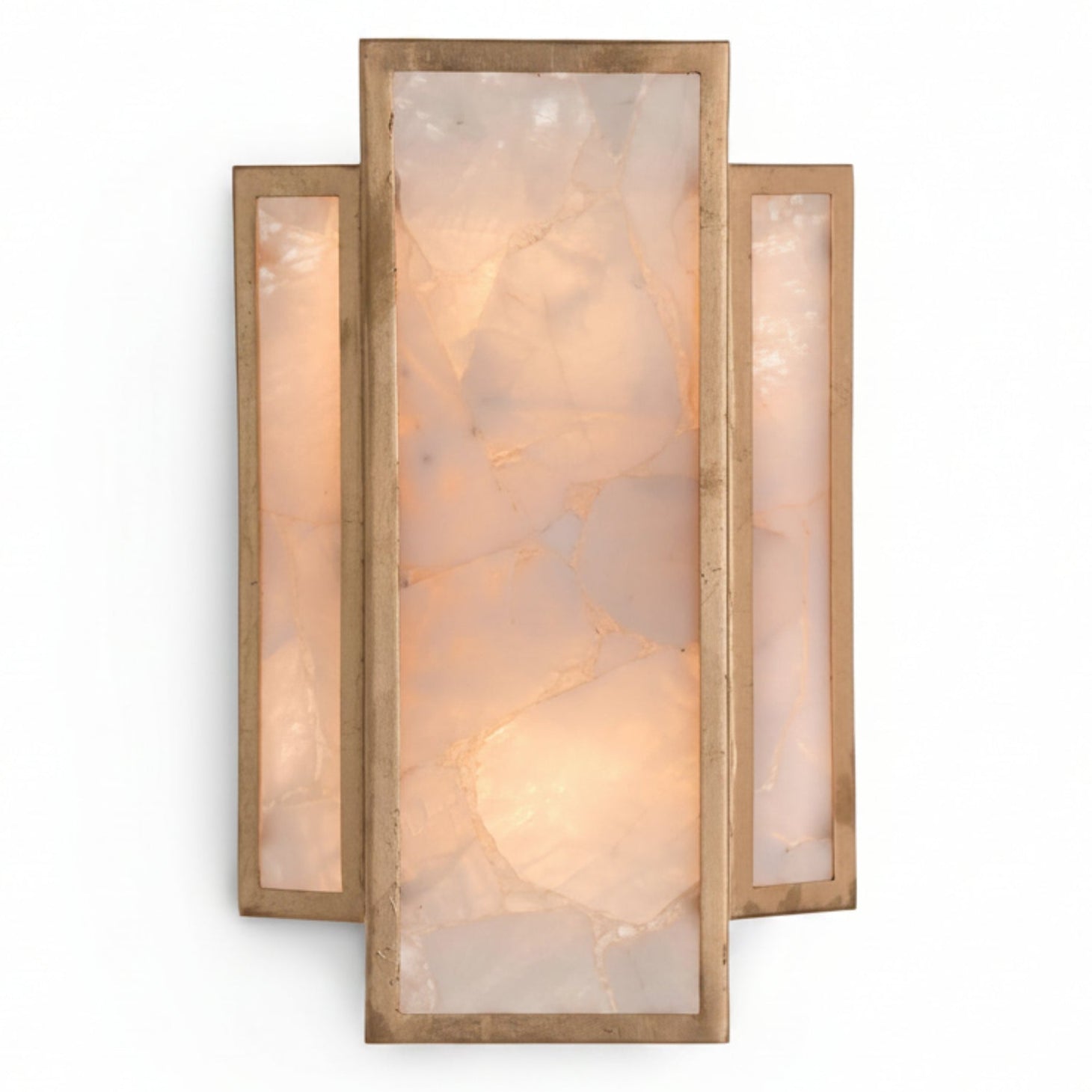 John Richard Calcite Panel Two-Light Wall Sconce