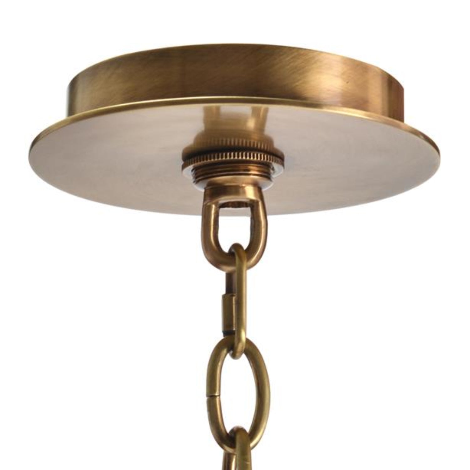John Richard Acrylic and Brass Six-Light Large Chandelier