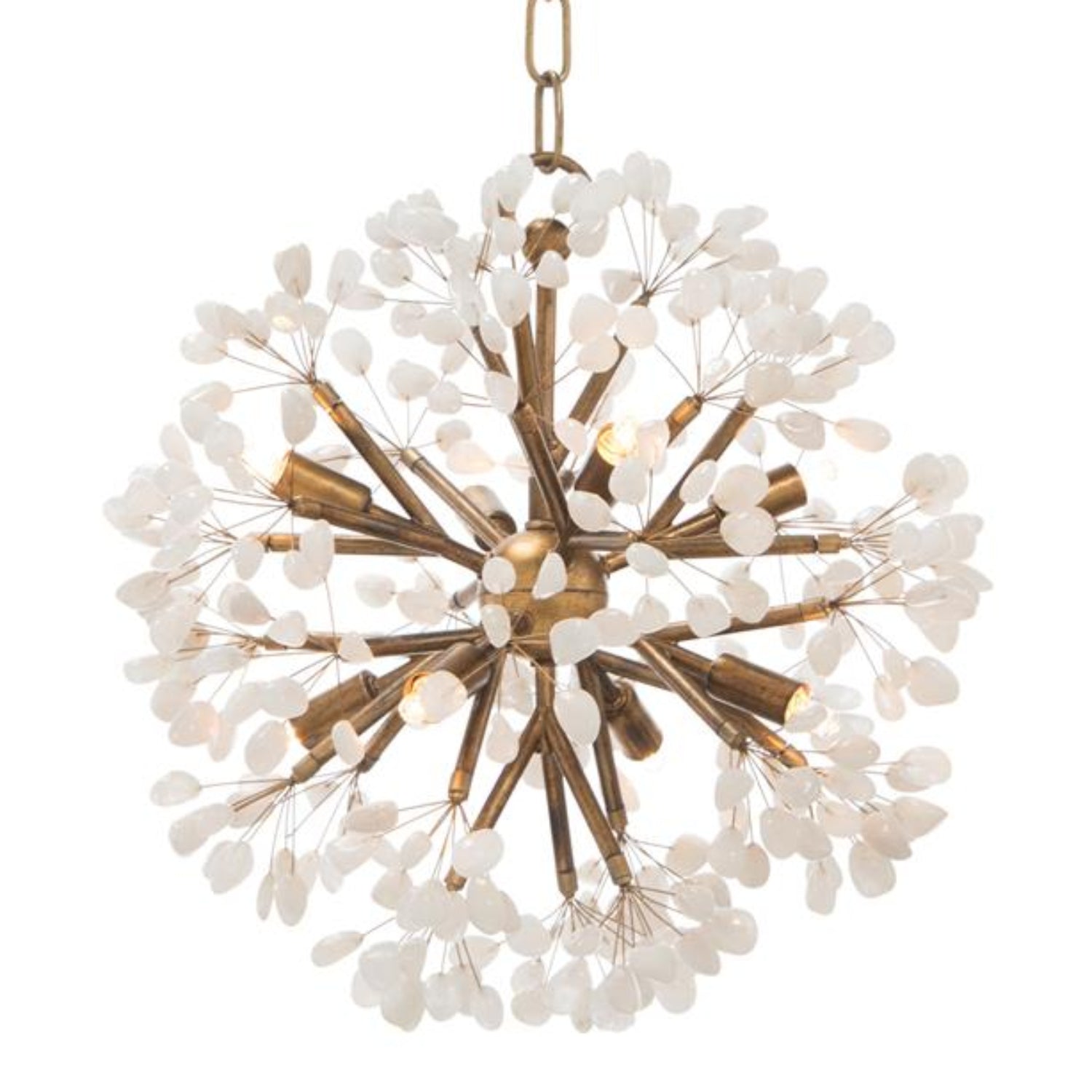 John Richard Ceres: Quartz Crystal Spherical Eight-Light Chandelier