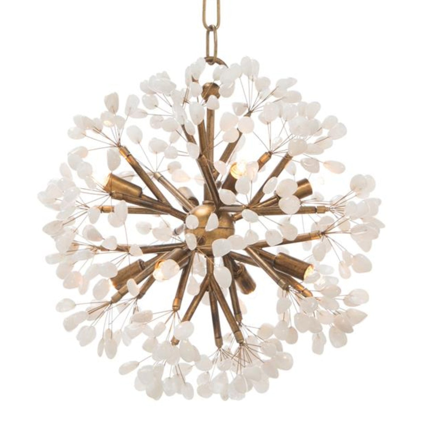 John Richard Ceres: Quartz Crystal Spherical Eight-Light Chandelier