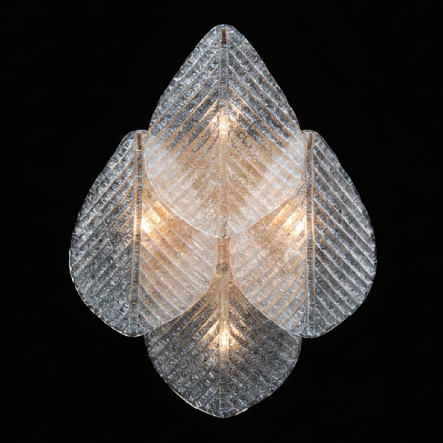 John Richard Frosted Glass Petal Wall Coupe