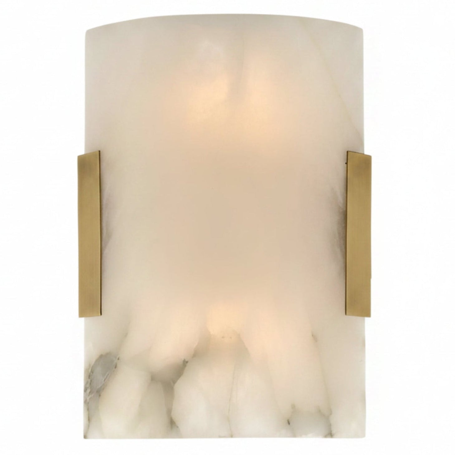 John Richard Curved Stone Alabaster Wall Sconce