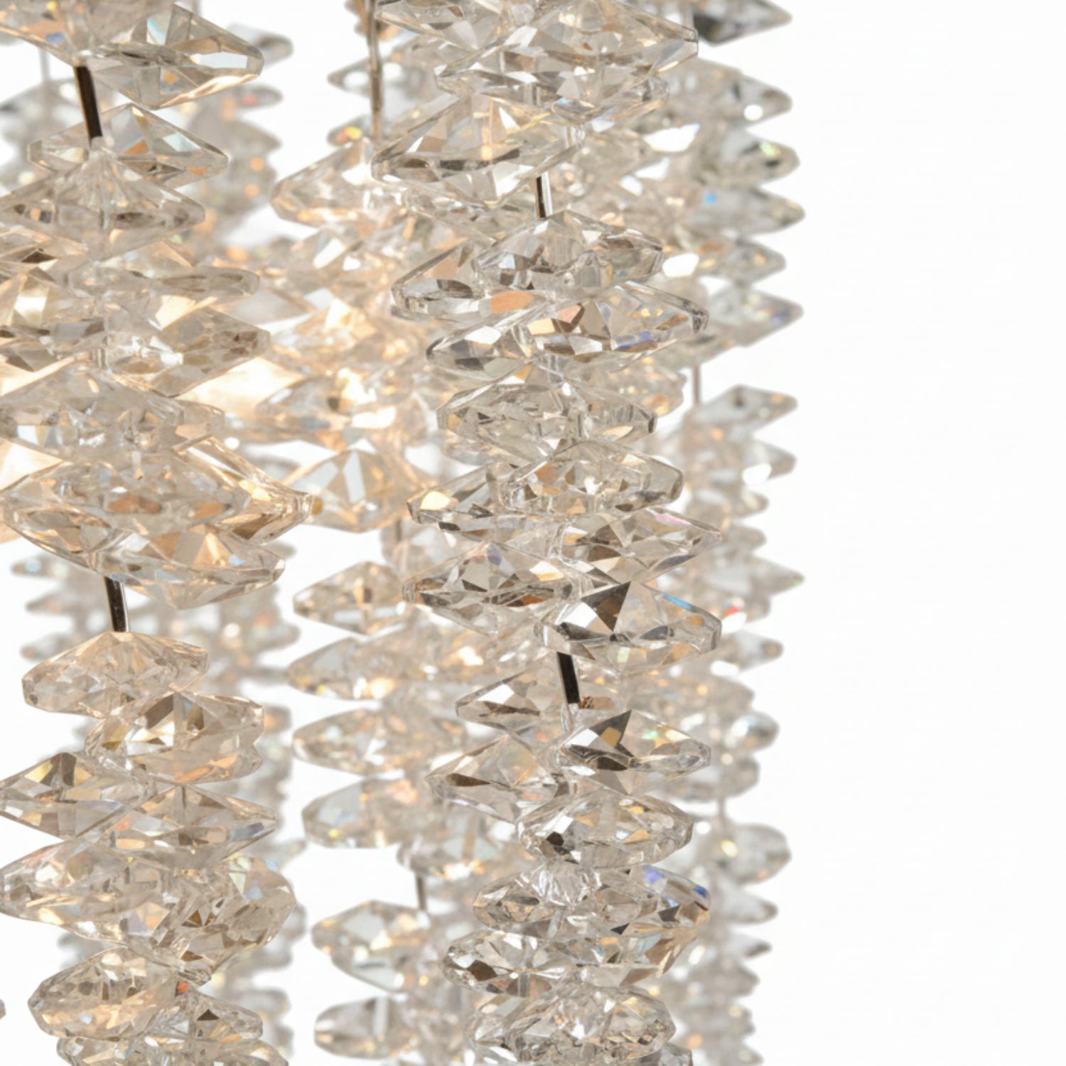 John Richard Cascading Crystal Six-Light Semi-Flush
