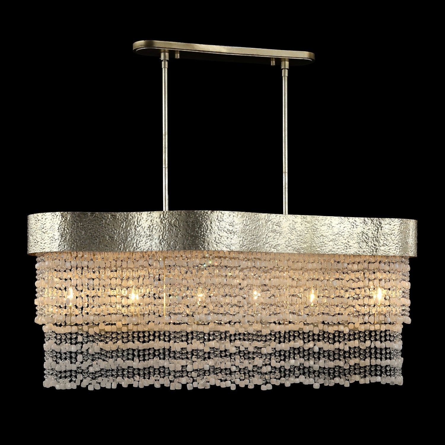 John Richard Crystal Veil Six-Light Horizontal Chandelier