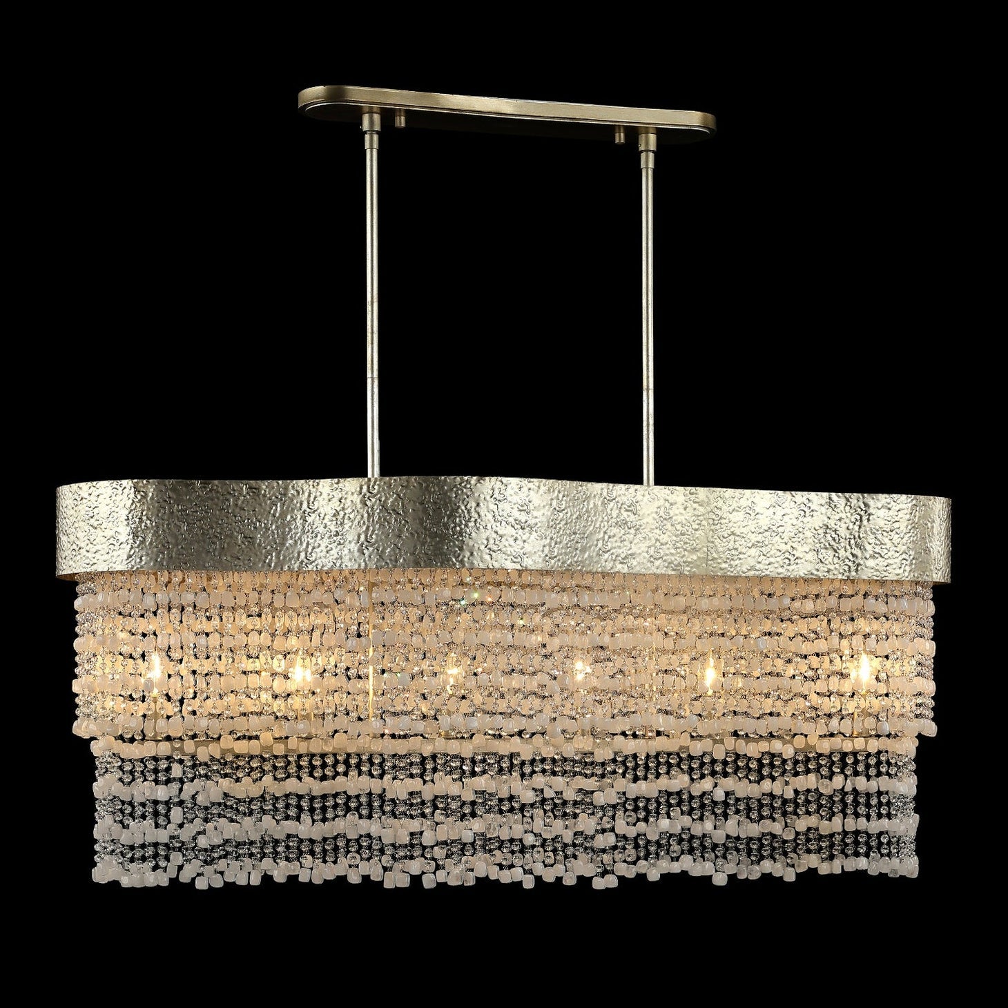 John Richard Crystal Veil Six-Light Horizontal Chandelier