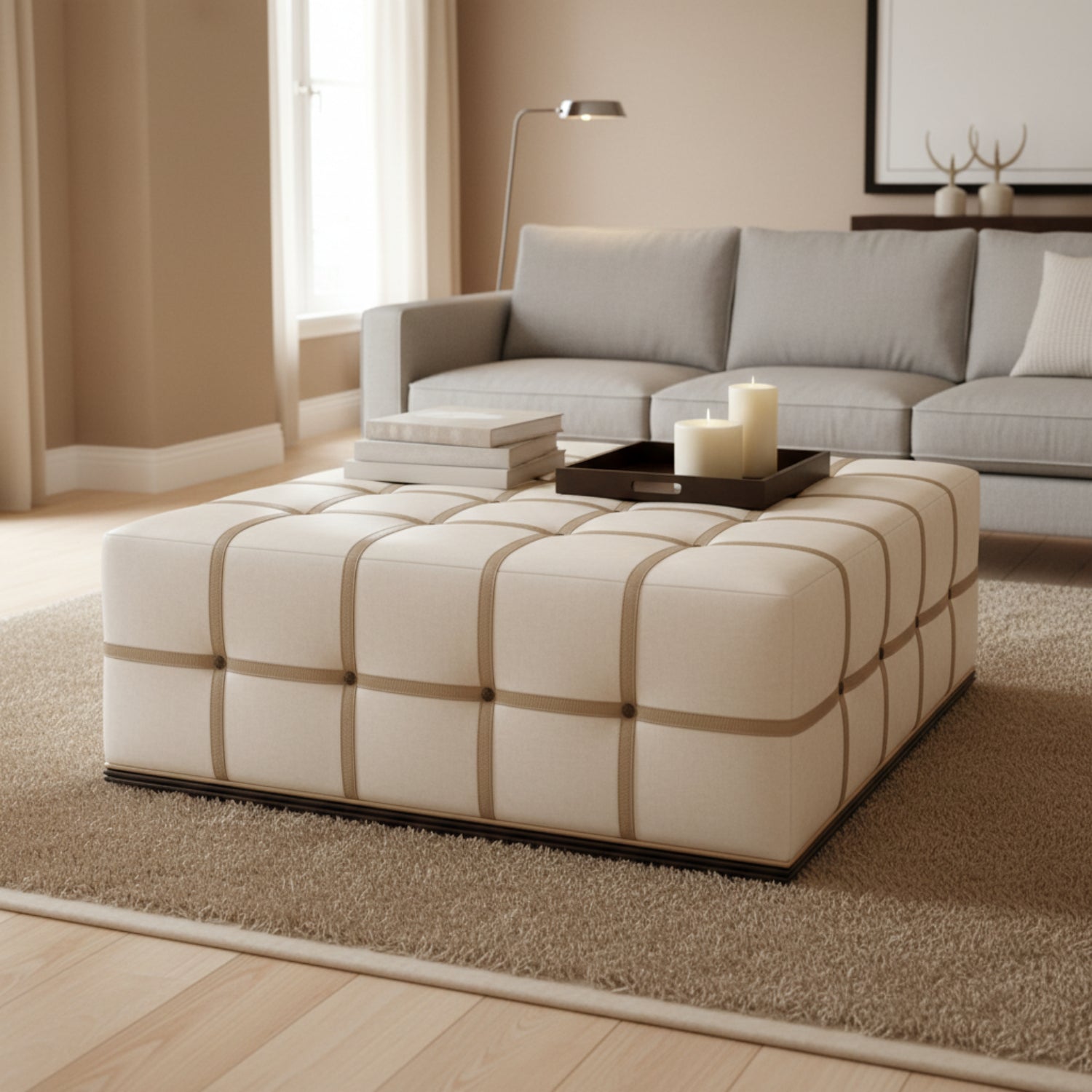 John Richard Steamer Trunk Cocktail Ottoman