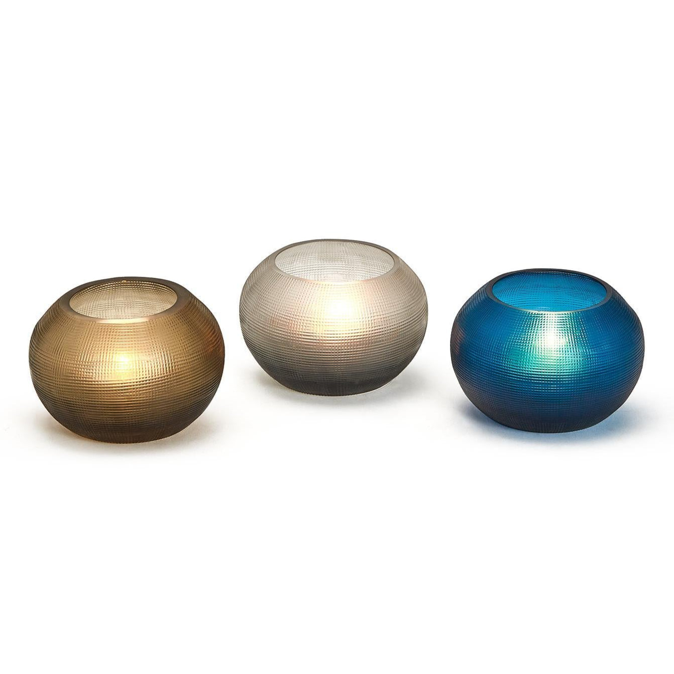 Handcrafted Glass Votive Set of 3