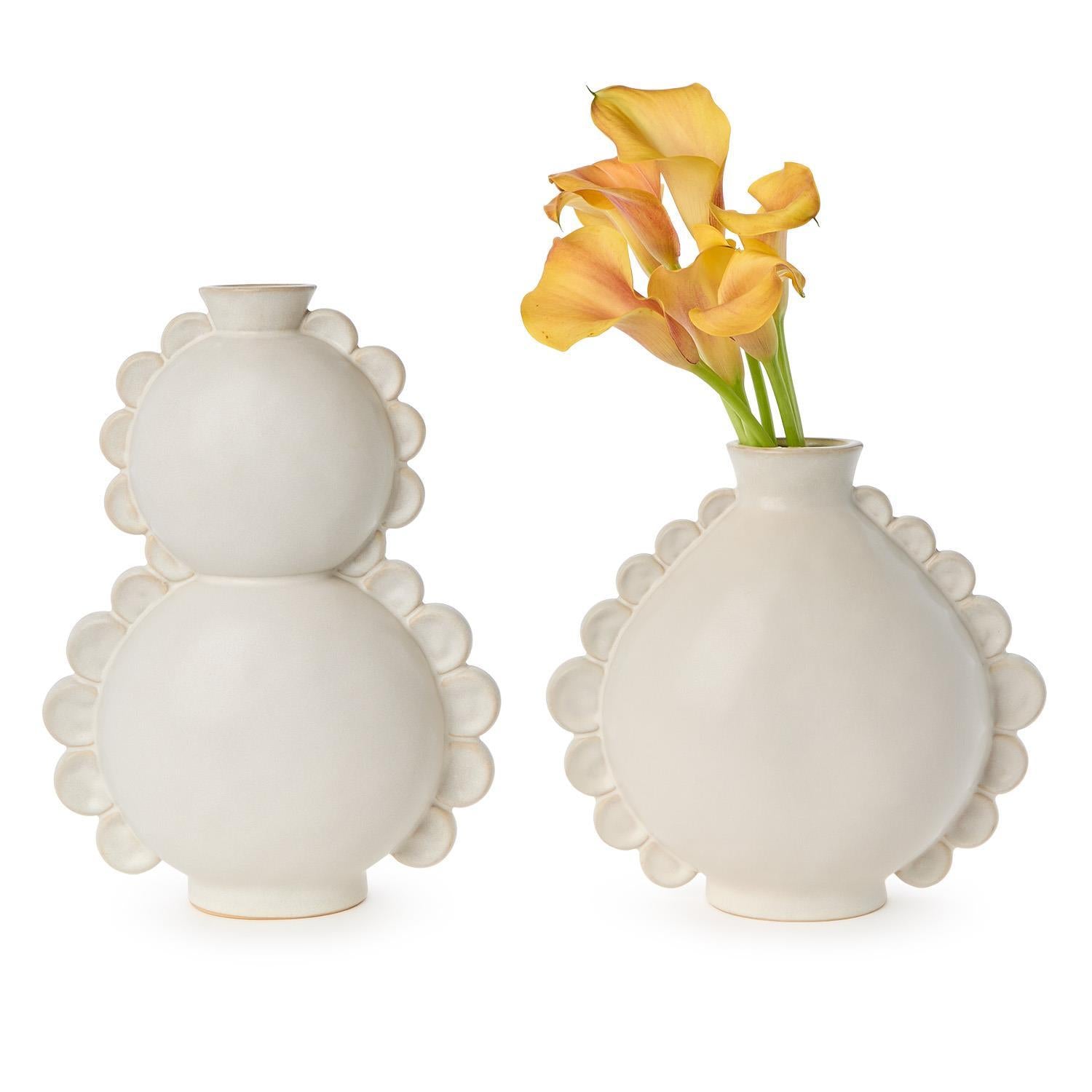 Double and Single Circle Vase Set of 2