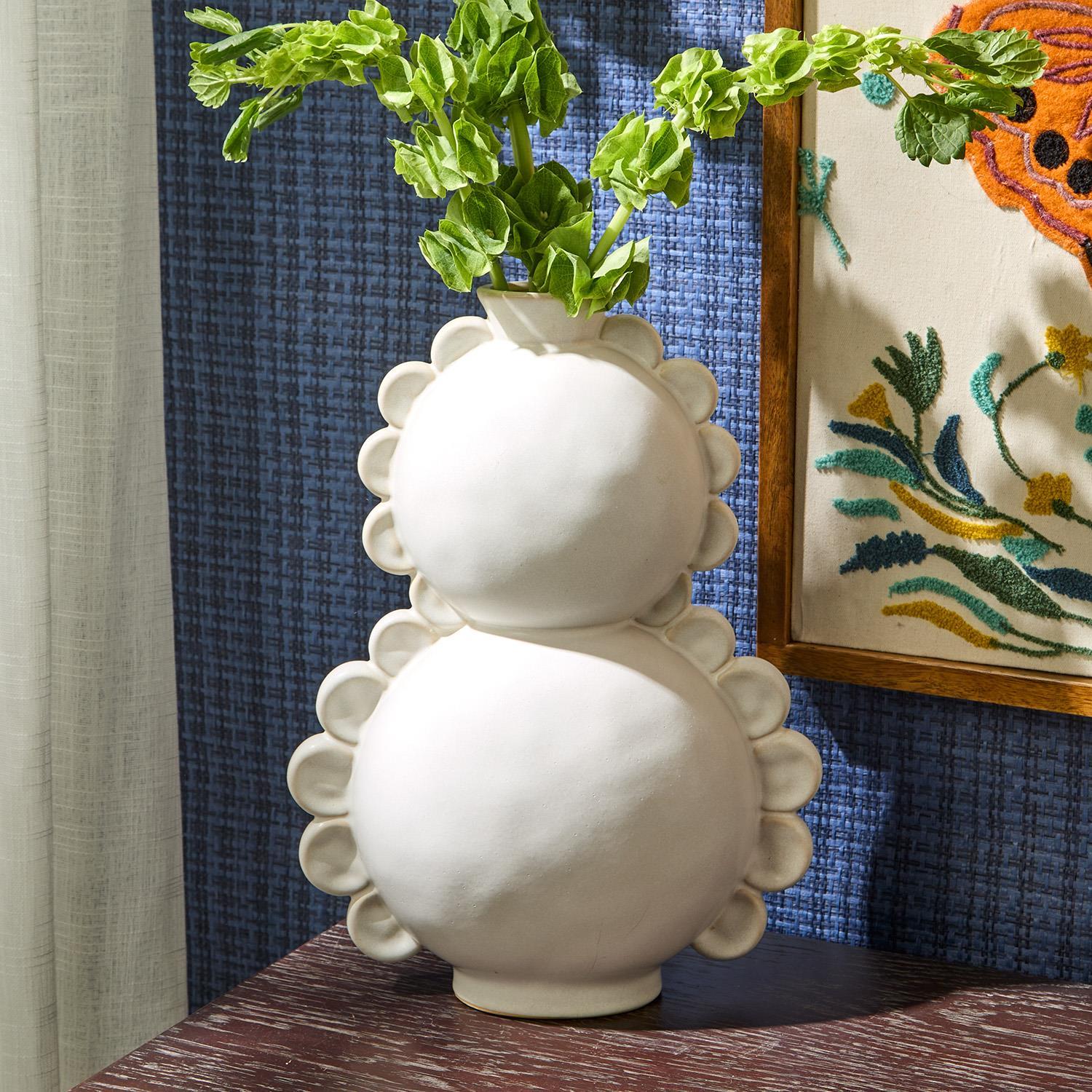 Double and Single Circle Vase Set of 2