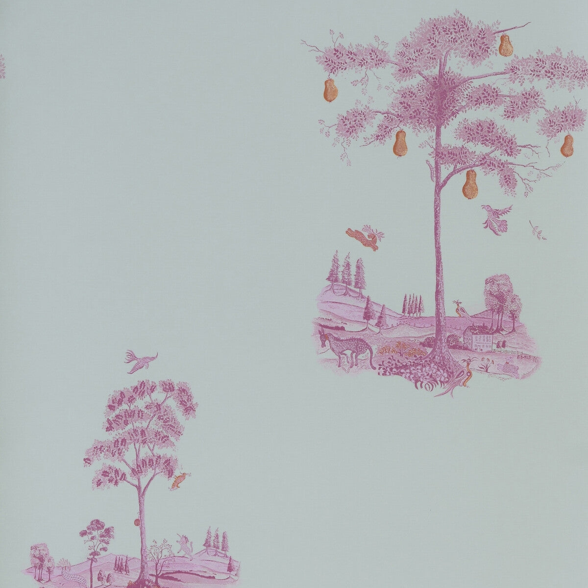 Andrew Martin x Kravet Couture Pear Tree Sunrise Pink Wallpaper