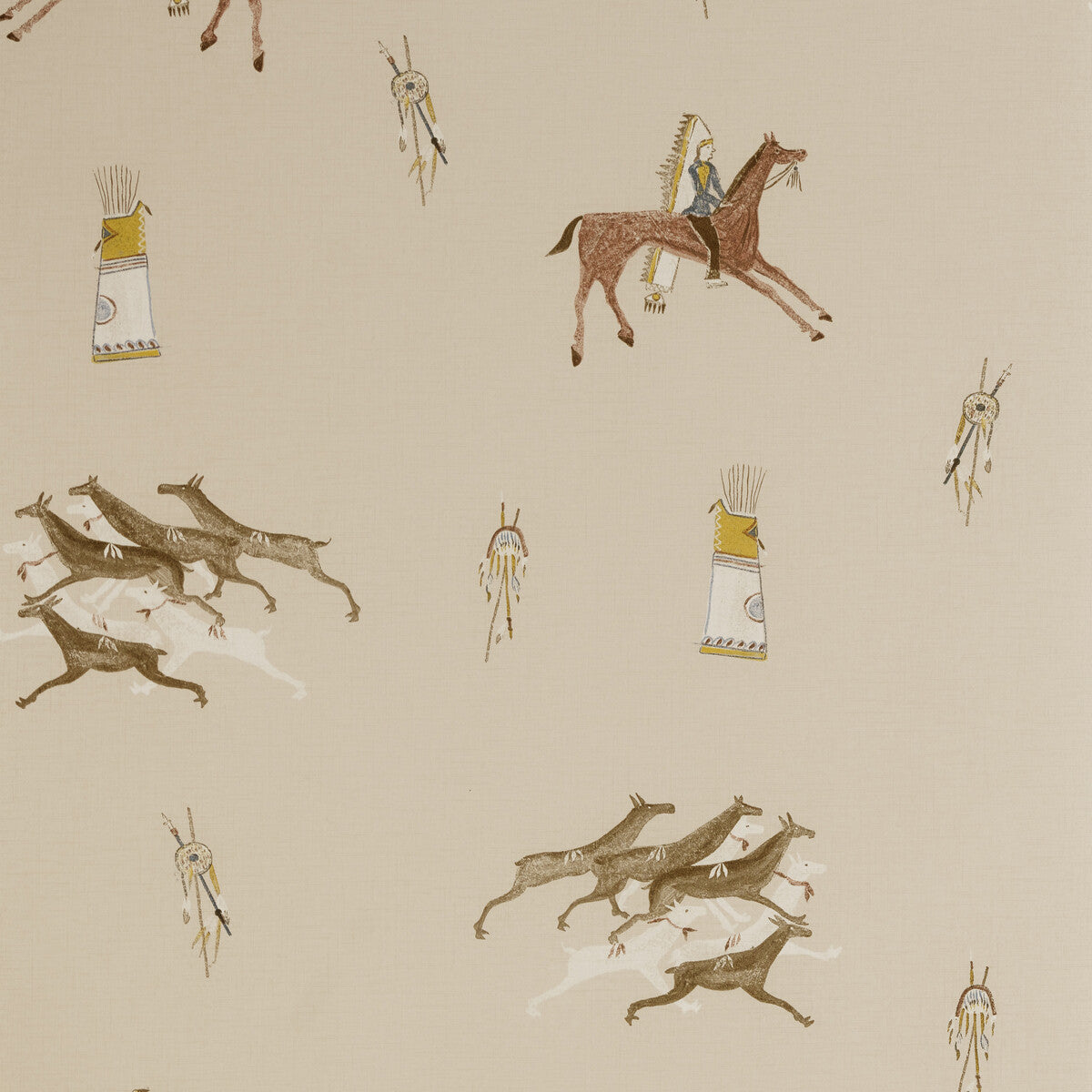 Andrew Martin x Kravet Couture Apache Sienna Wallpaper
