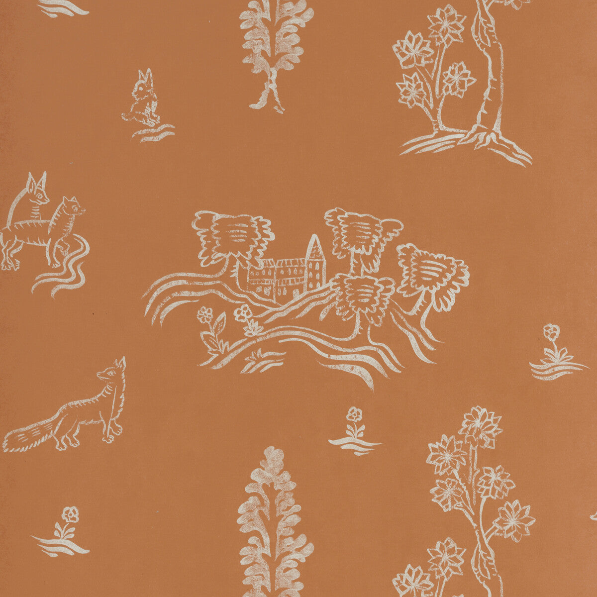 Andrew Martin x Kravet Couture Wychwood Melon Orange Wallpaper