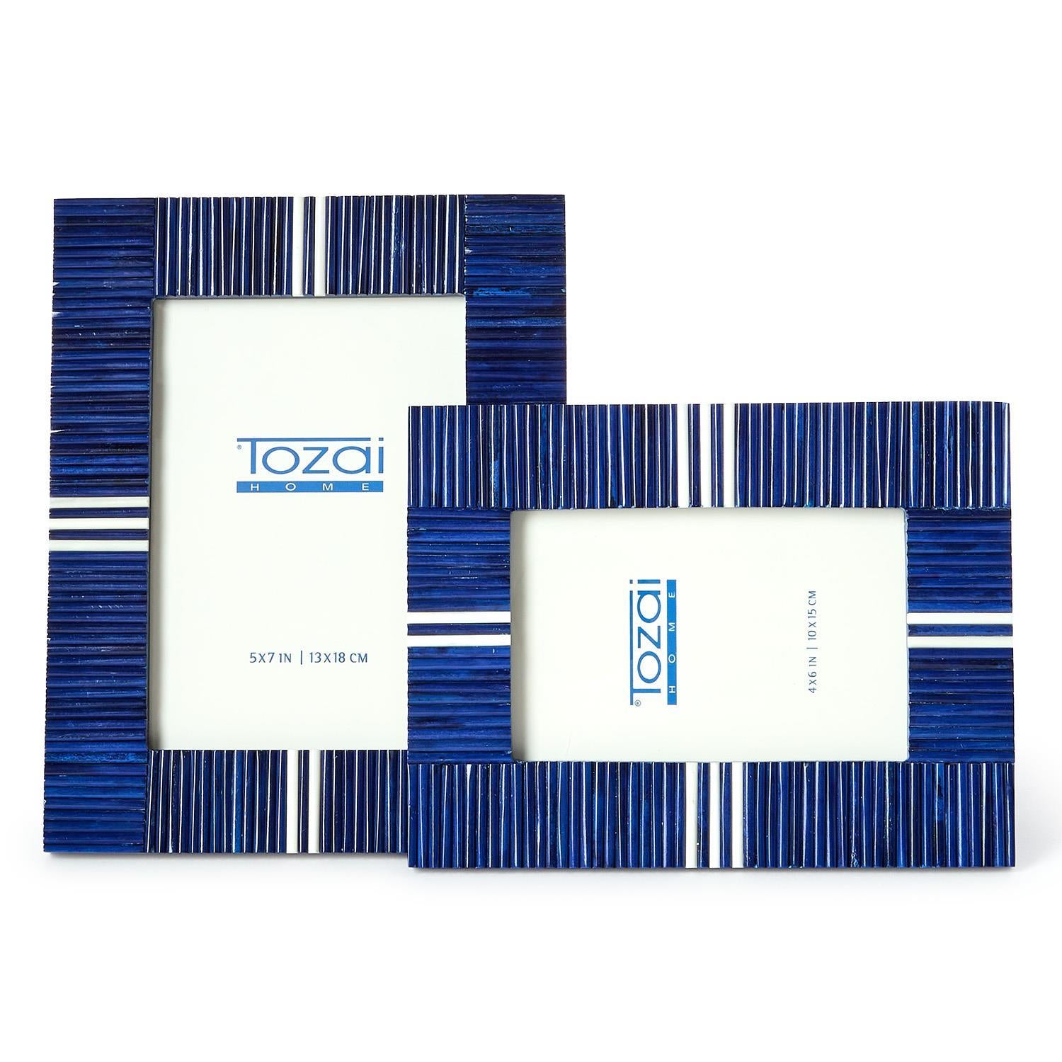 Stacks Navy Blue Photo Frame Set of 2