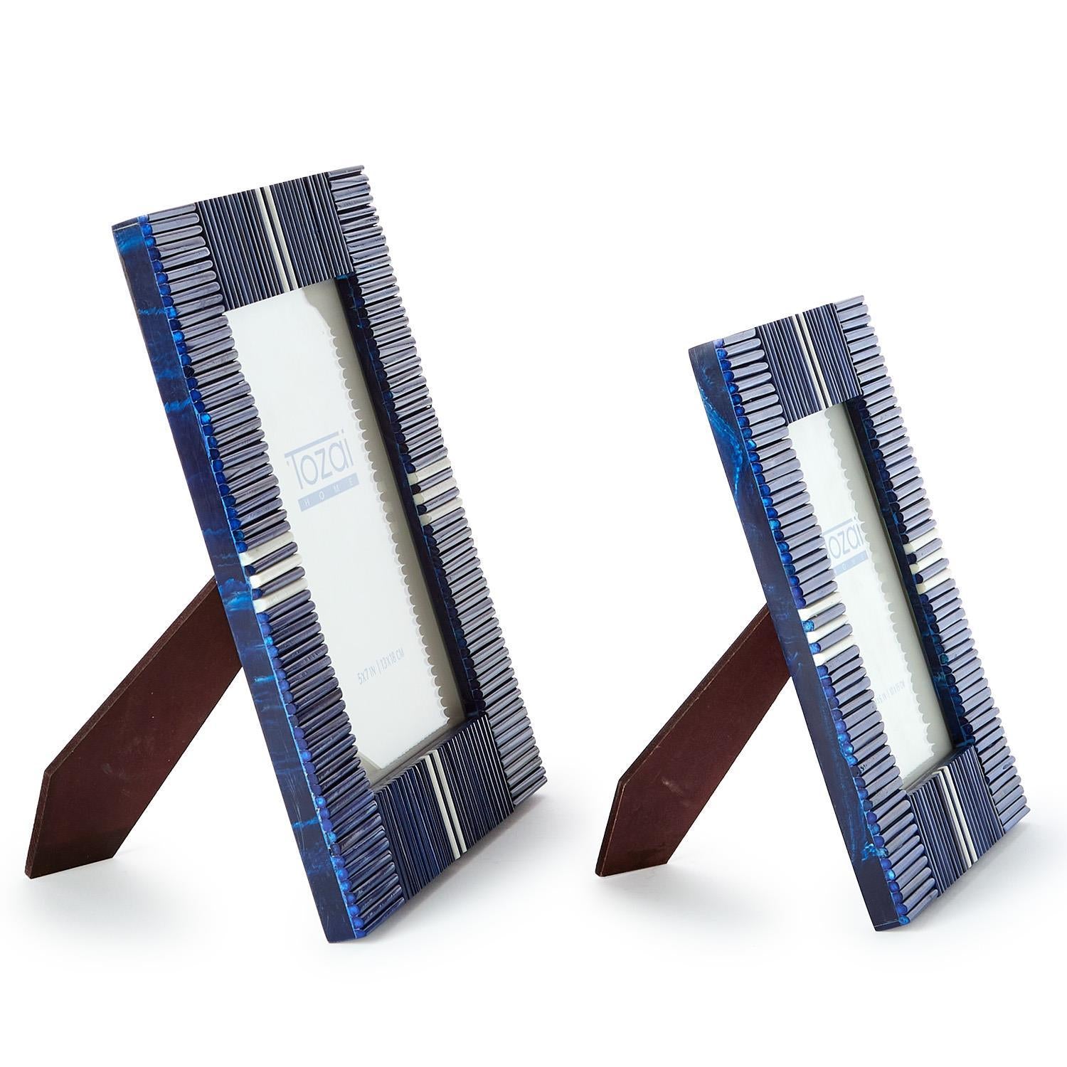 Stacks Navy Blue Photo Frame Set of 2