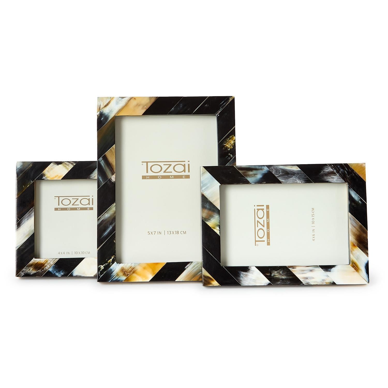 Black Horn Photo Frame Set of 3