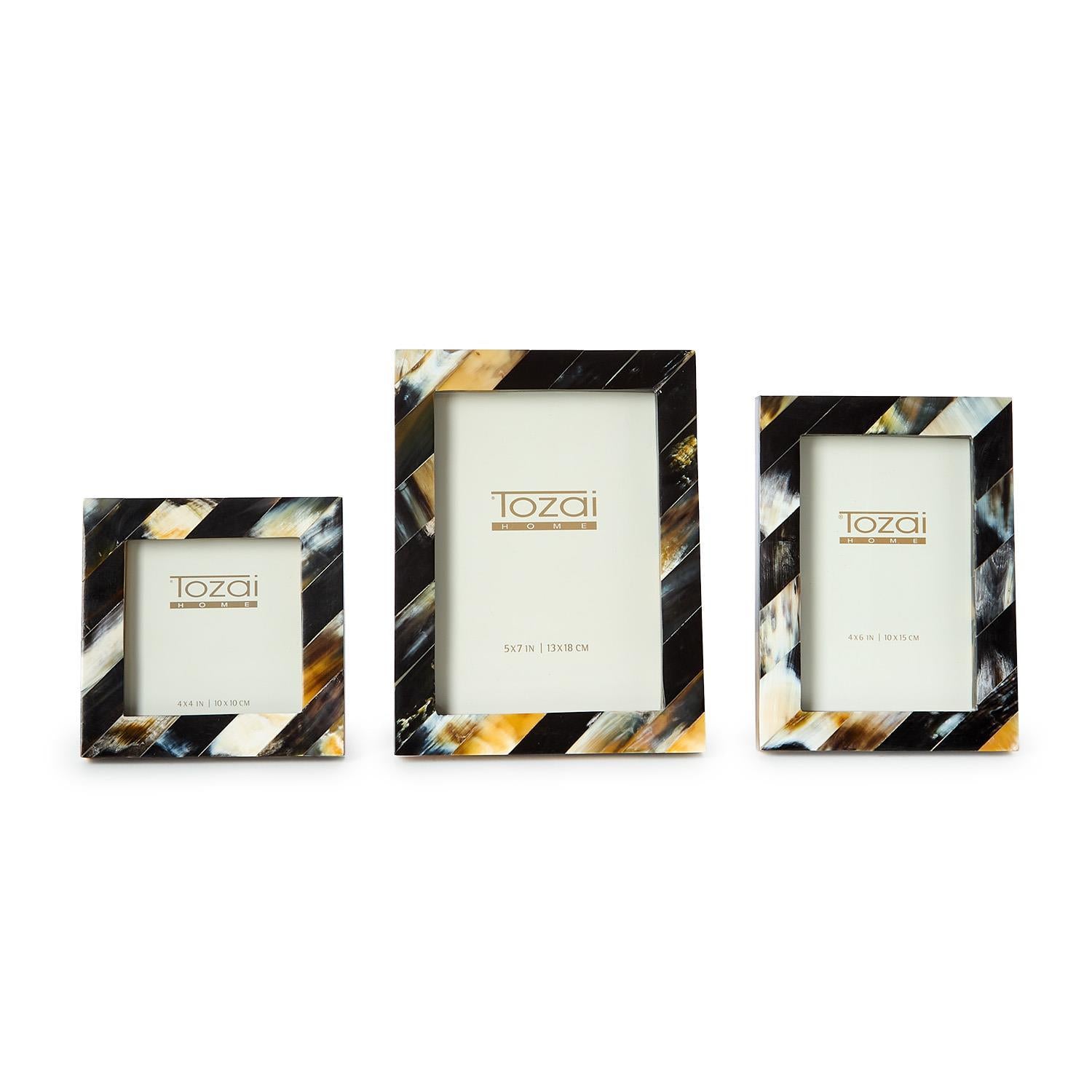 Black Horn Photo Frame Set of 3