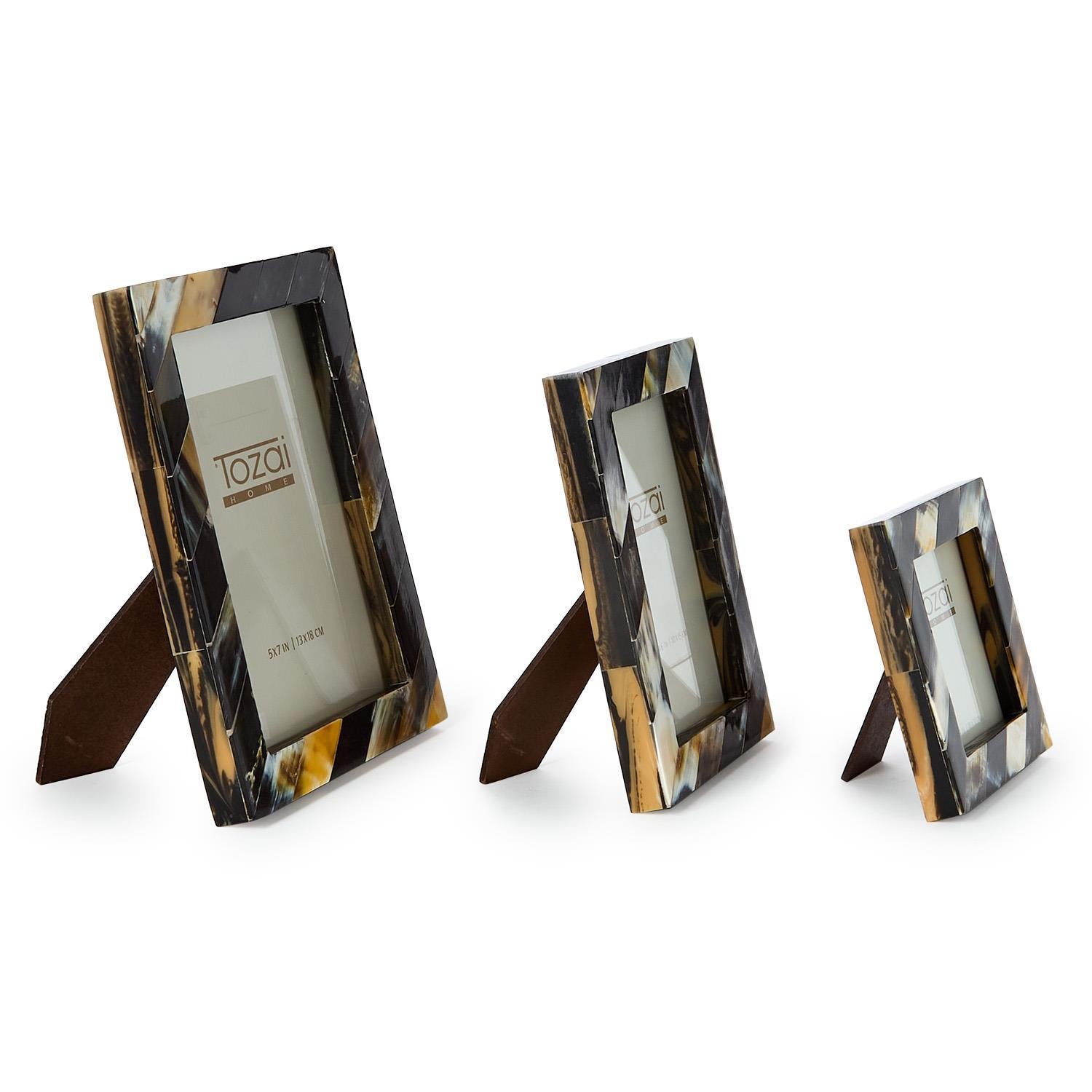 Black Horn Photo Frame Set of 3