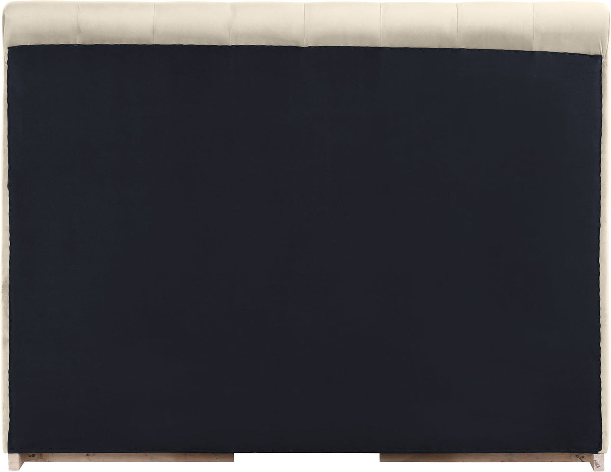 Amara Cream Velvet Upholstered Bed