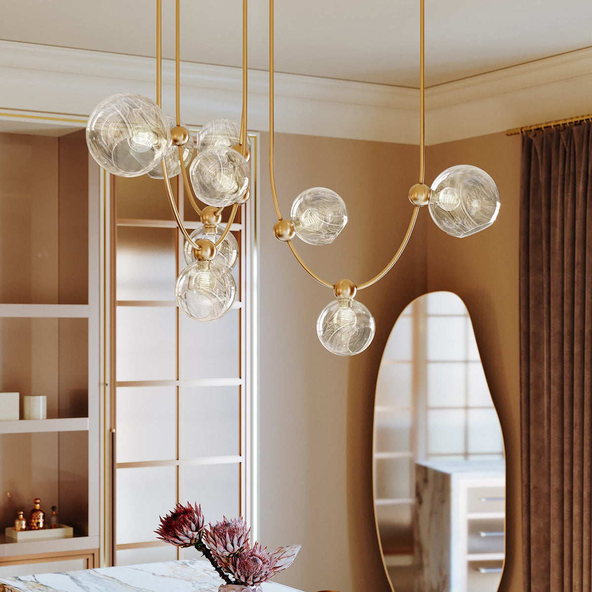 Martyn Lawrence Bullard x Corbett Lighting Astraia Chandelier