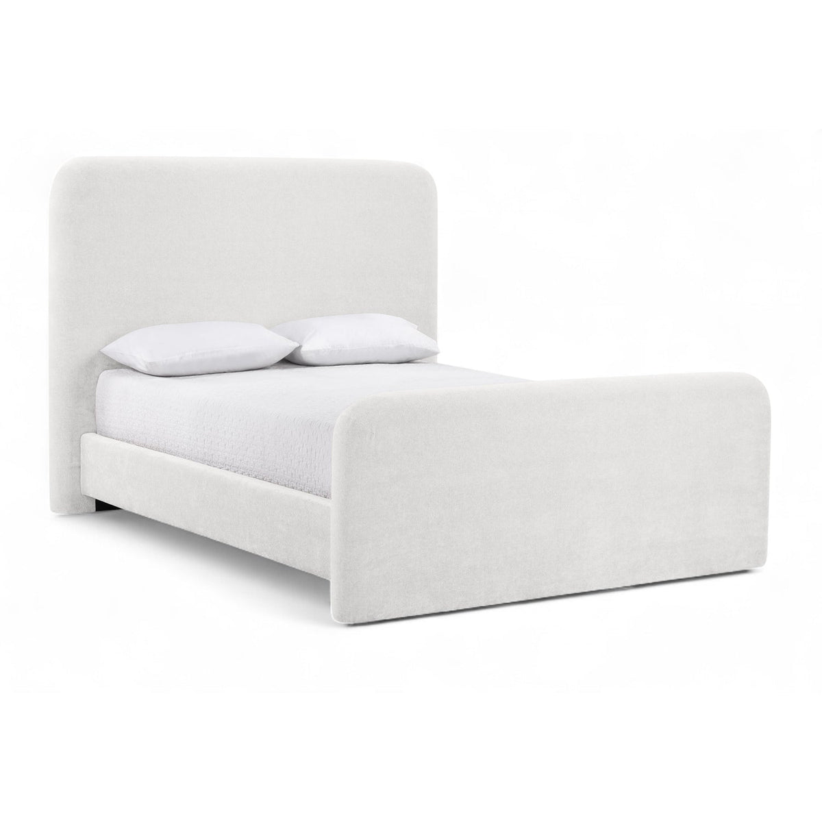 Fira Cream Chenille Fabric Upholstered Bed