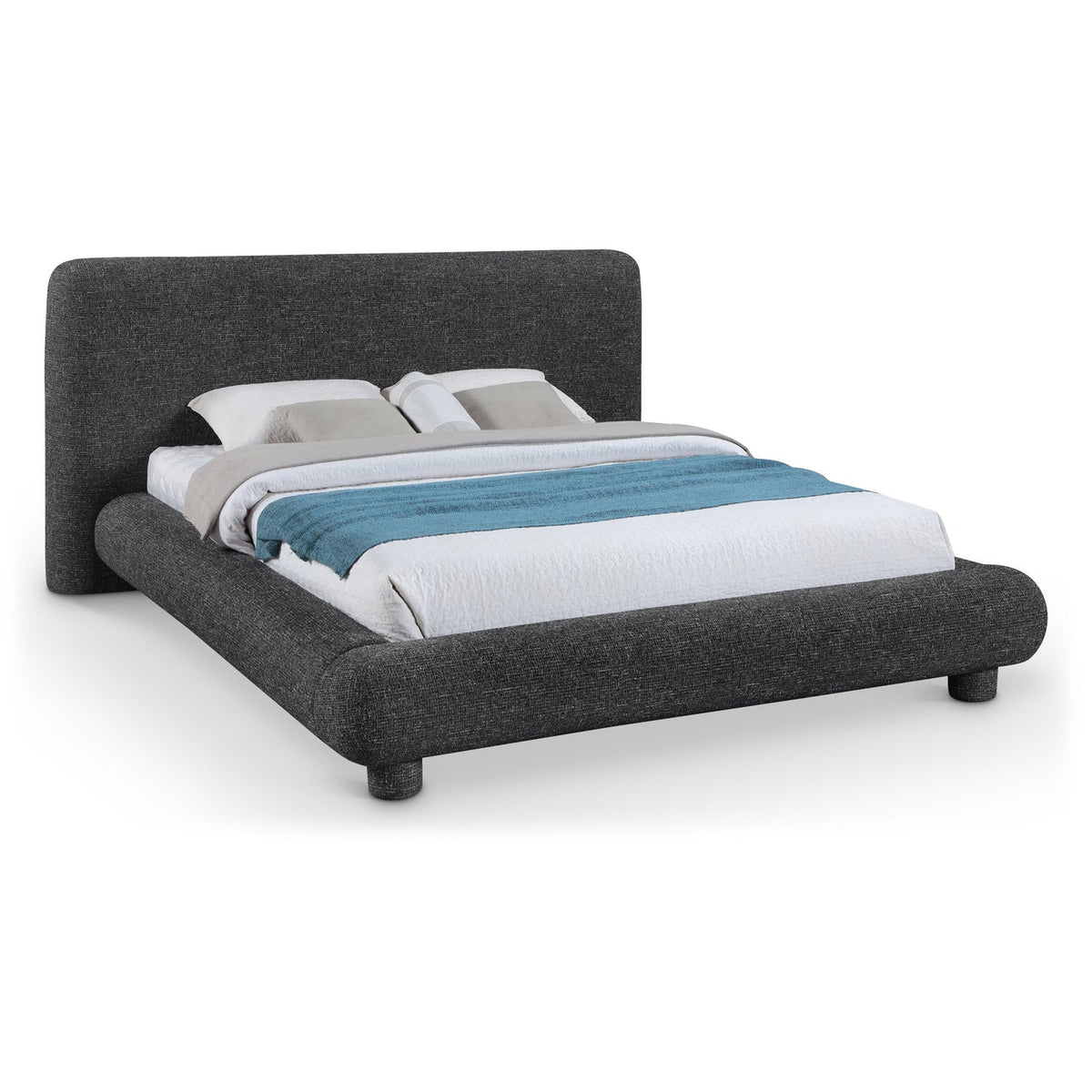 Blair Black Fabric Upholstered Bed