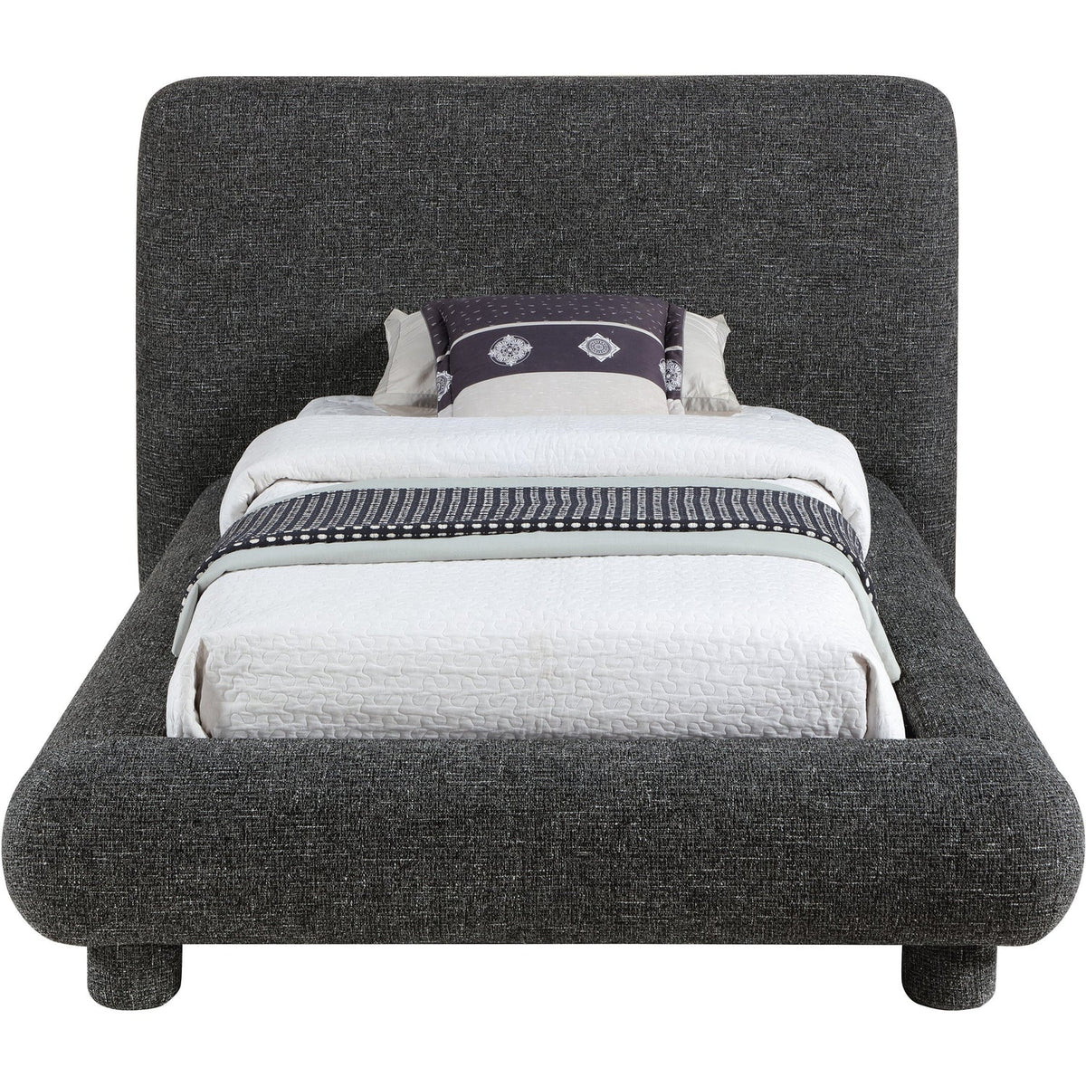 Blair Black Fabric Upholstered Bed