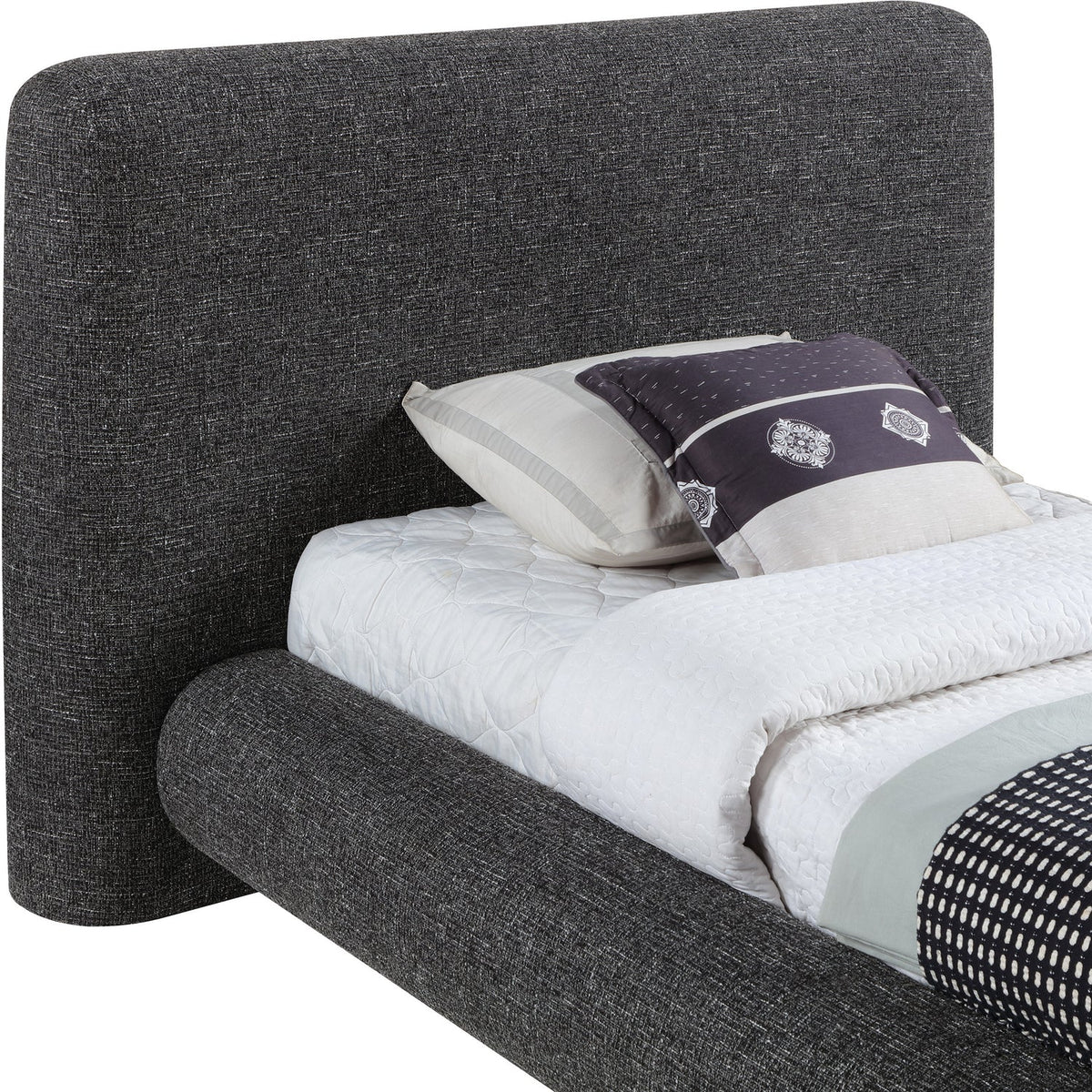 Blair Black Fabric Upholstered Bed