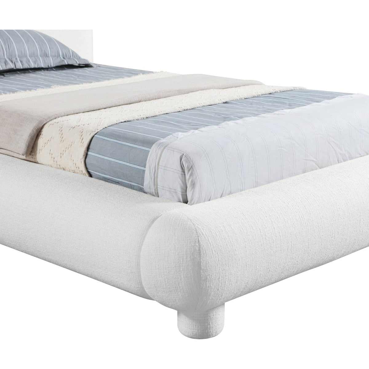 Blair Cream Fabric Upholstered Bed
