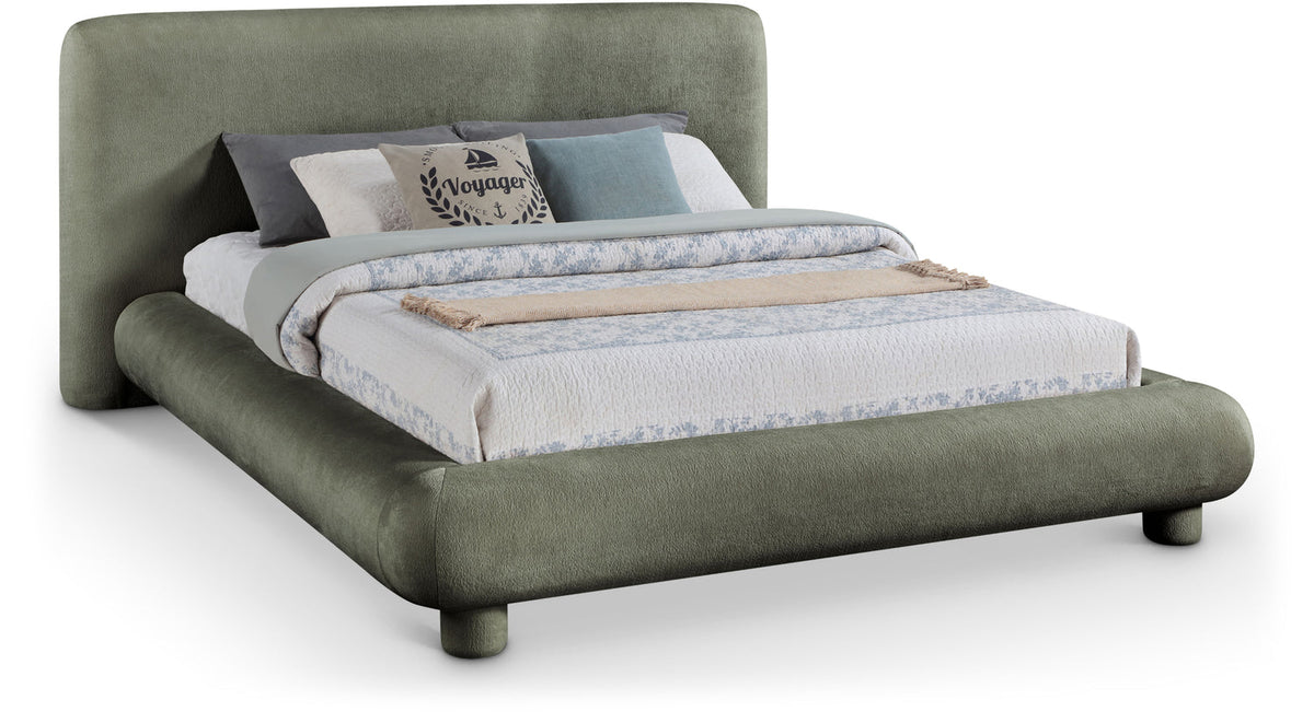 Blair Green Chenille Fabric Upholstered Bed