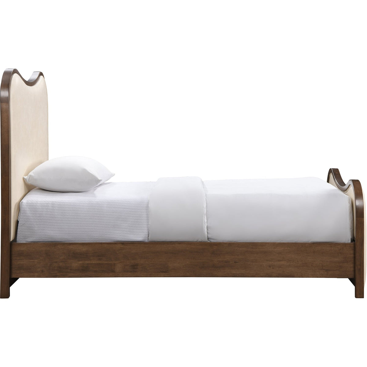 Arvada Cream Vegan Leather Upholstered Bed