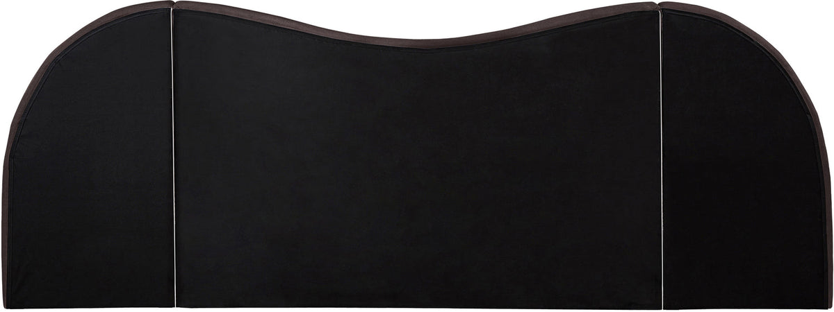 Everest Brown Linen Textured Fabric Upholstered Bed
