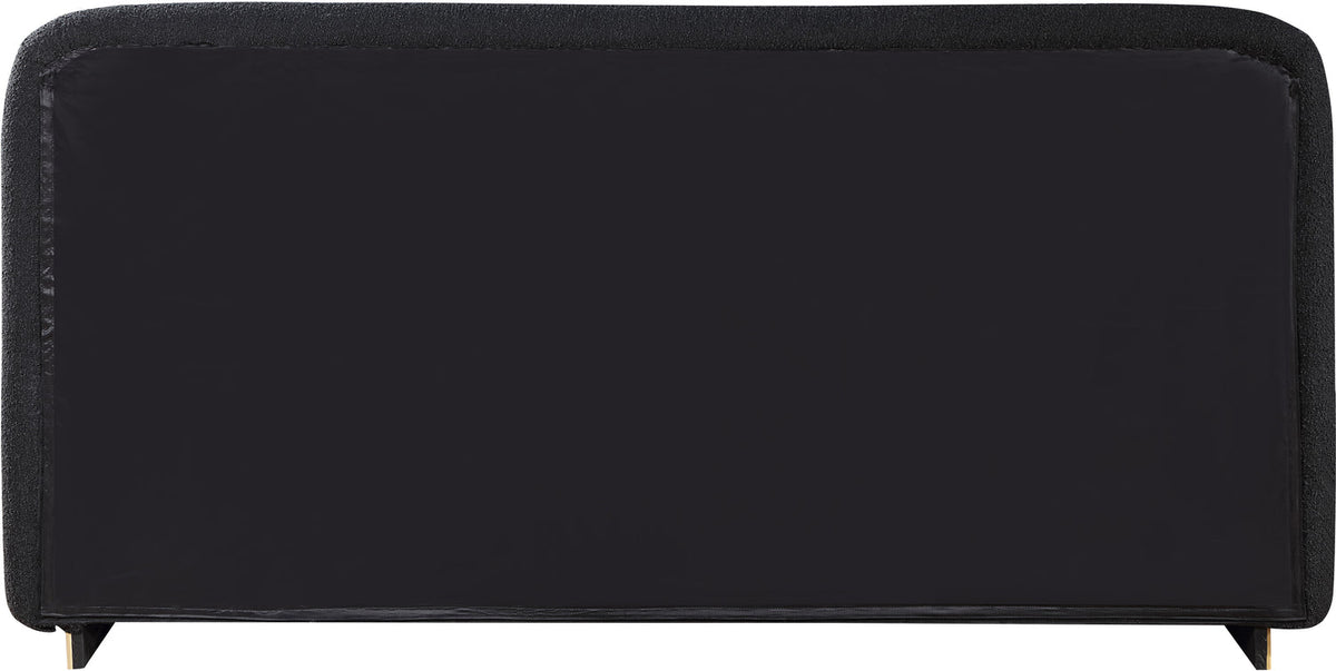 Rigby Black Boucle Fabric Upholstered Bed