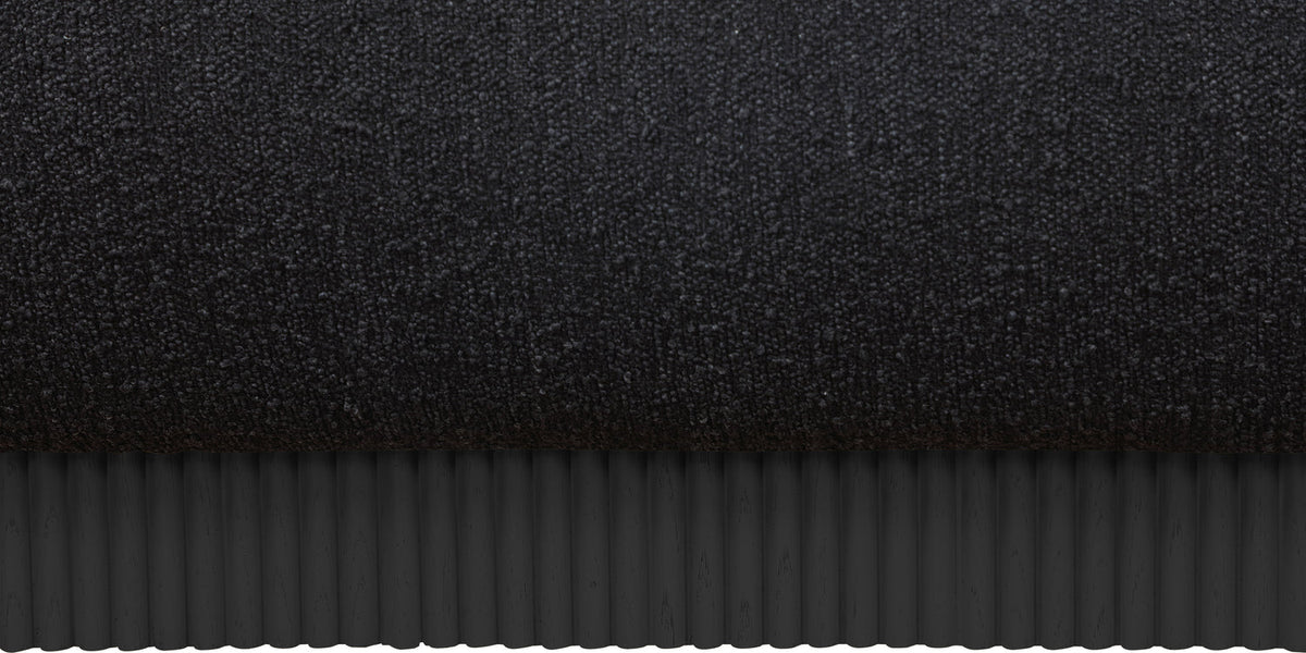 Rigby Black Boucle Fabric Upholstered Bed