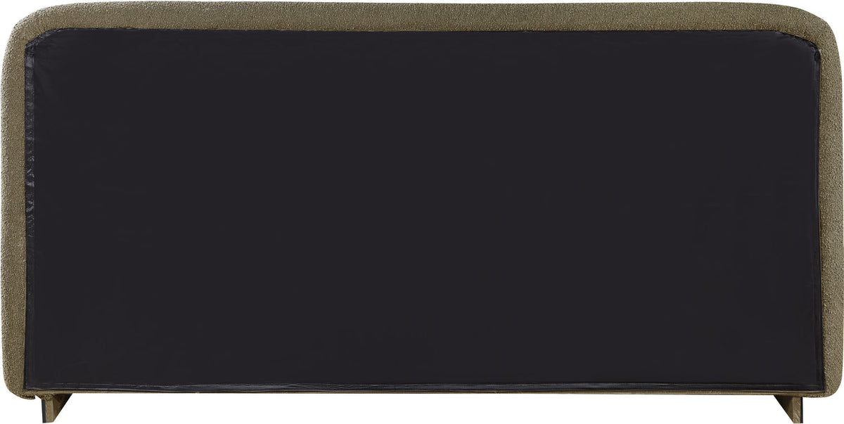 Rigby Olive Boucle Fabric Upholstered Bed