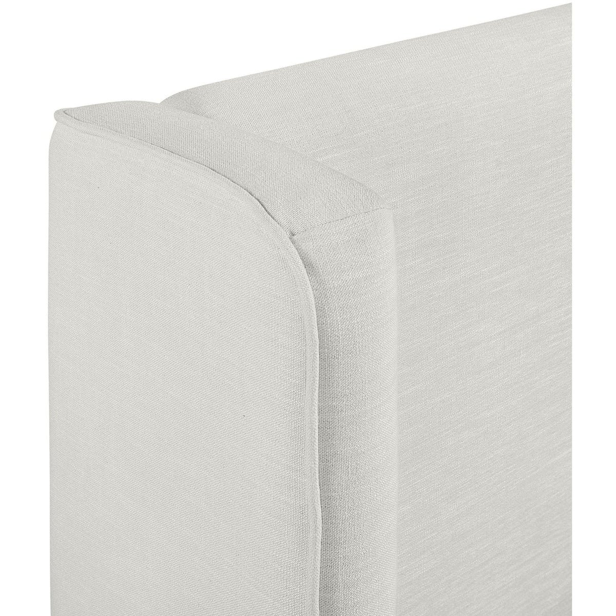 Kendall Cream Linen Textured Fabric Upholstered Bed