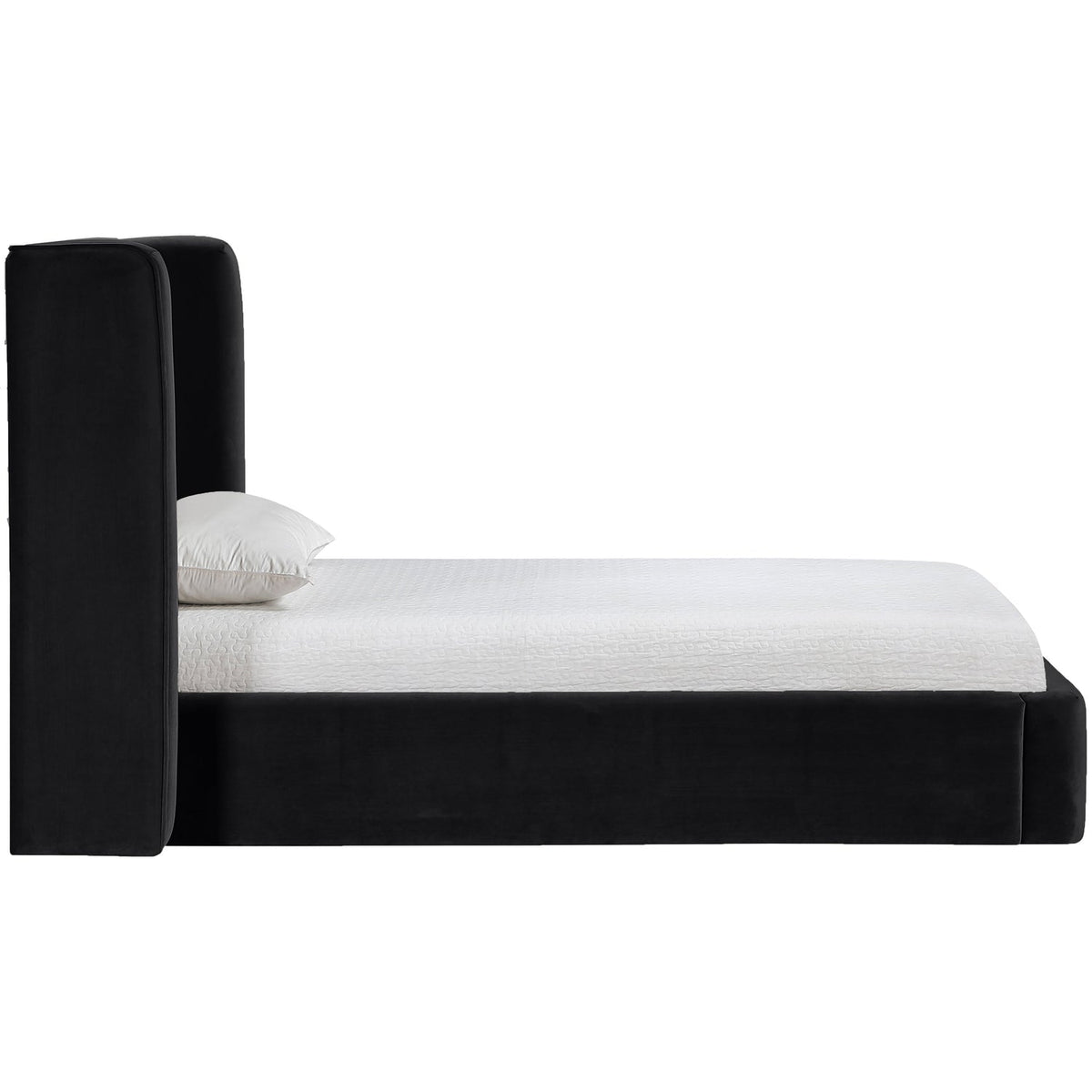 Kendall Black Velvet Upholstered Bed