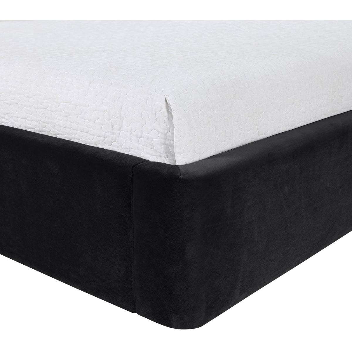 Kendall Black Velvet Upholstered Bed