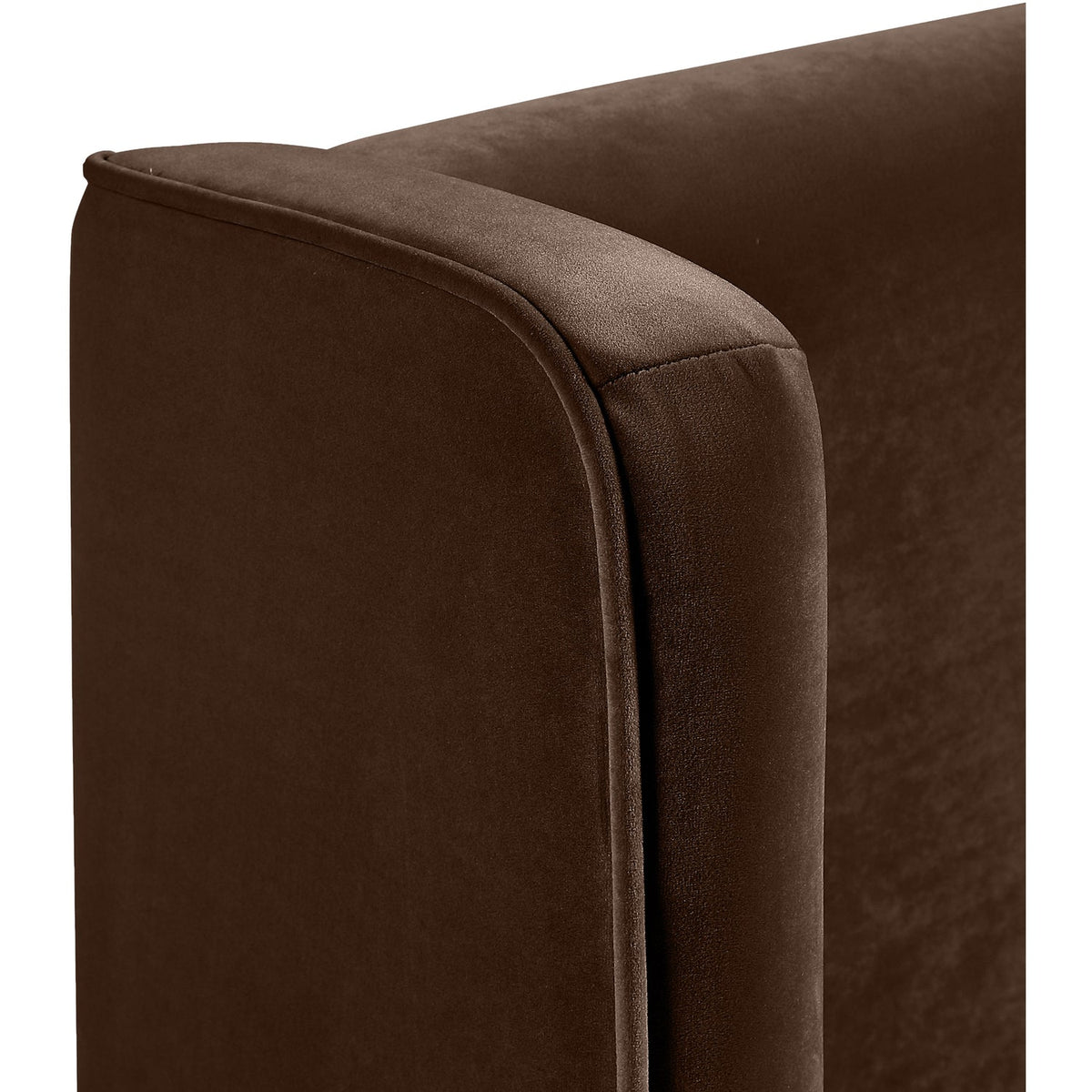 Kendall Brown Velvet Upholstered Bed