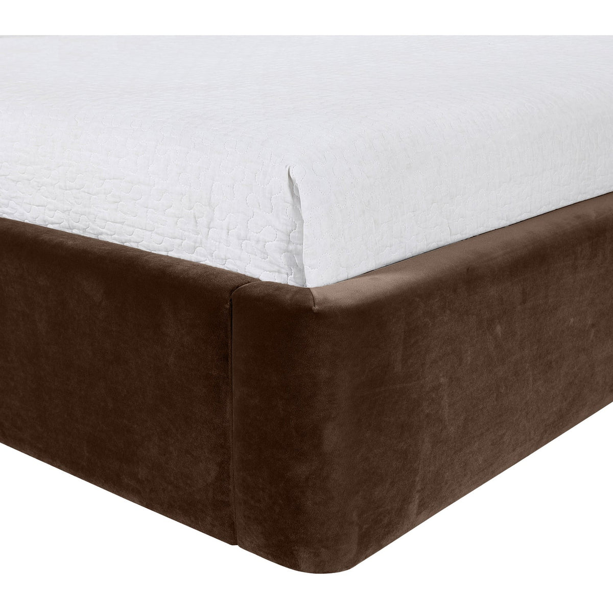Kendall Brown Velvet Upholstered Bed