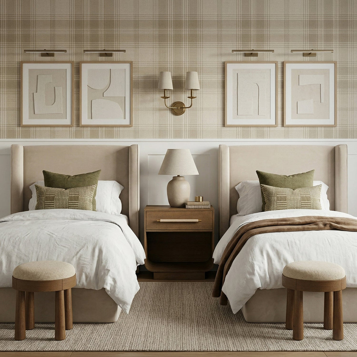 Kendall Cream Velvet Upholstered Bed