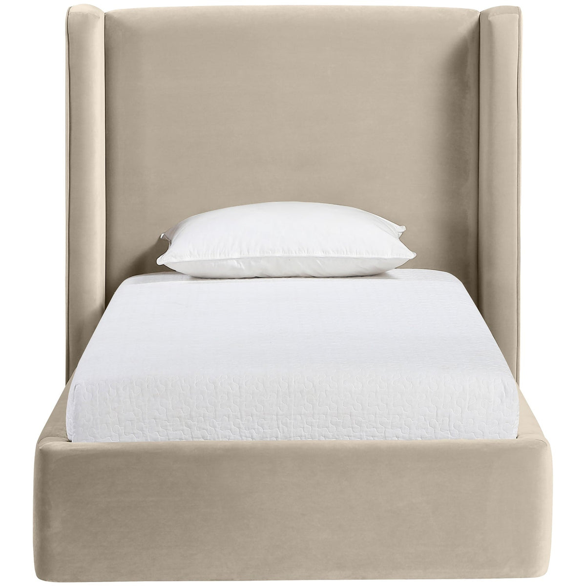 Kendall Cream Velvet Upholstered Bed