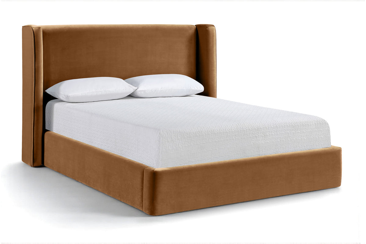 Kendall Saddle Velvet Upholstered Bed