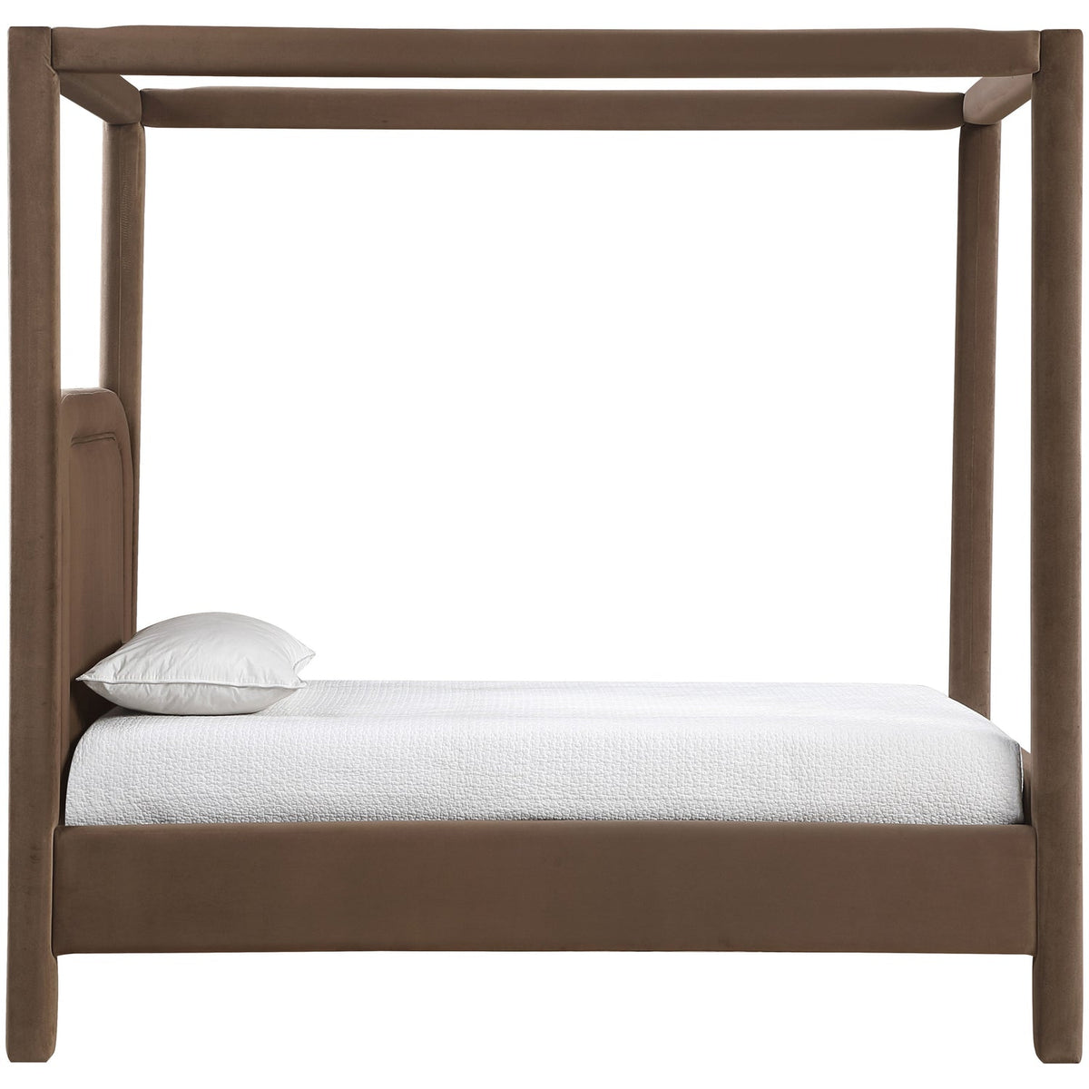 Salina Brown Velvet Upholstered Bed