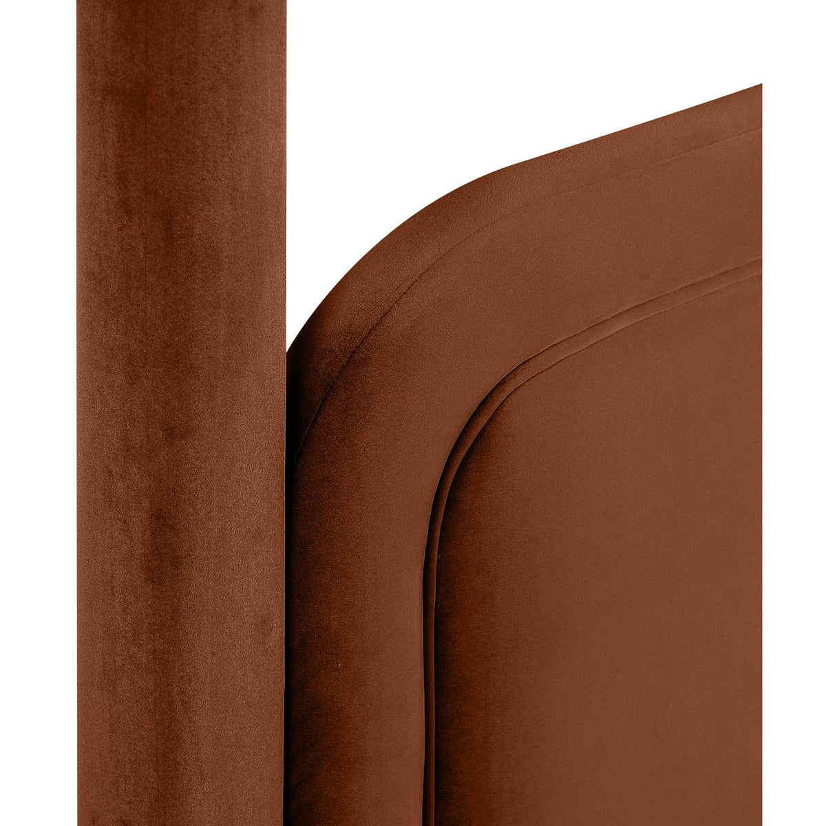 Salina Cognac Velvet Upholstered Bed
