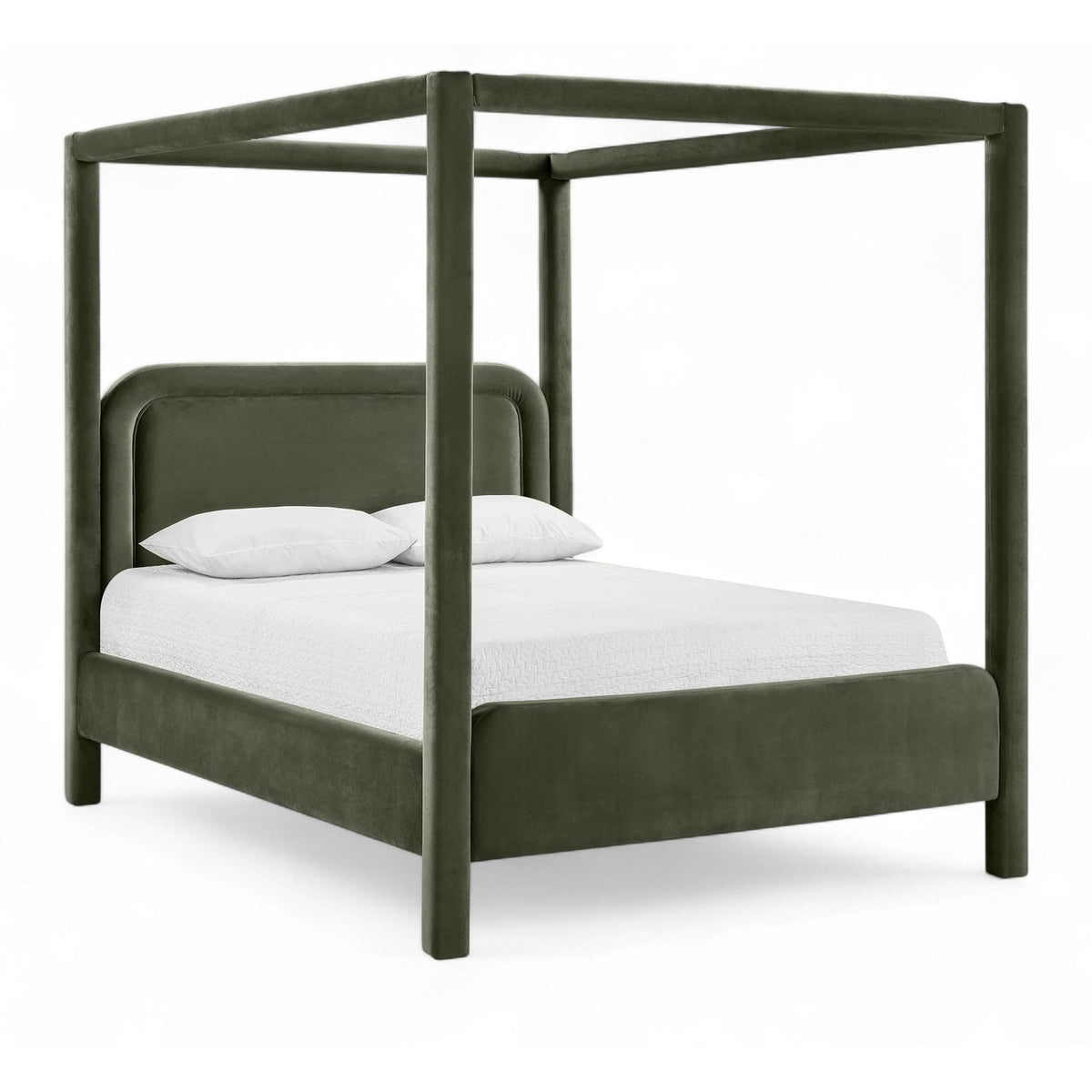 Salina Green Velvet Upholstered Bed